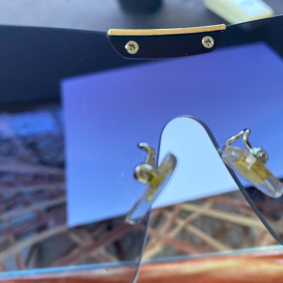 Vintage Chanel Sunglasses Black Blue Lens No Flaws NO Case Authentic - Picture 7 of 9